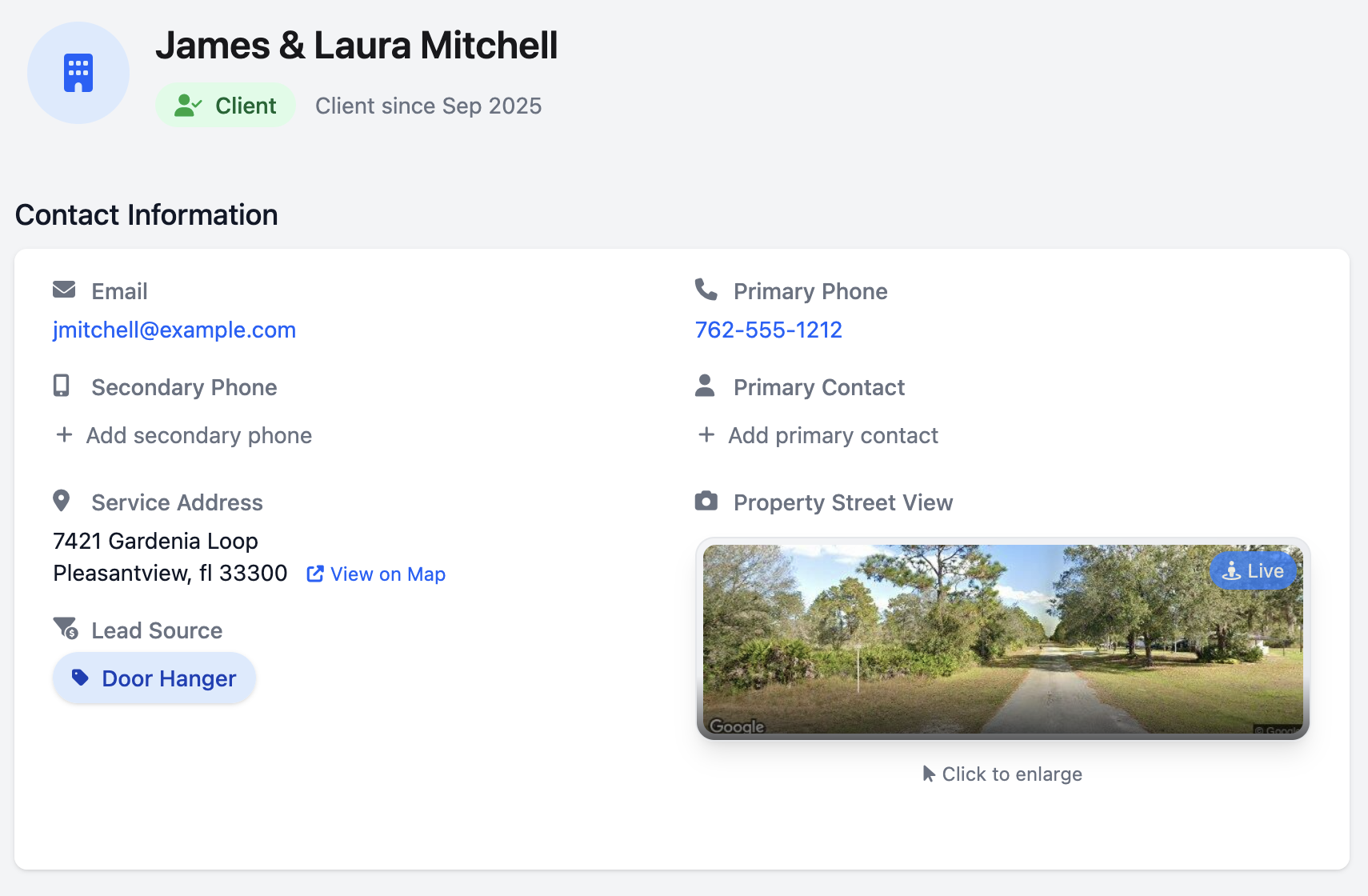 Client detail feature
